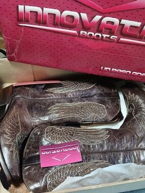 Innovation Boots Brown Embroidered Western Cowboy Boots